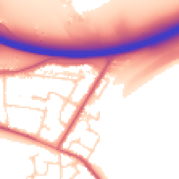 Daytime road noise heatmap for SL3 9LJ
