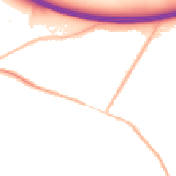 Night-time road noise heatmap for SL3 9NA