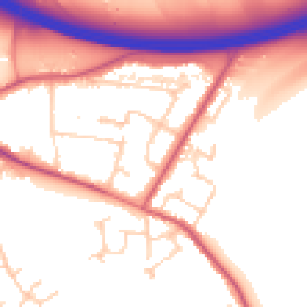 Daytime road noise heatmap for SL3 9ND