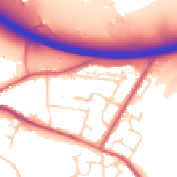 Daytime road noise heatmap for SL3 9NH