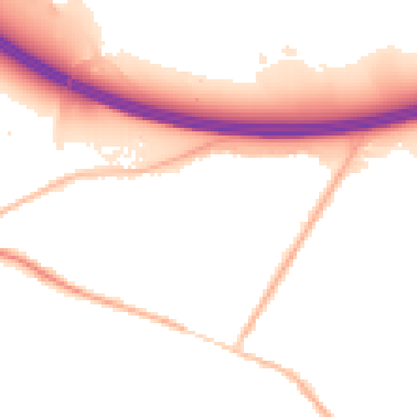 Night-time road noise heatmap for SL3 9NH