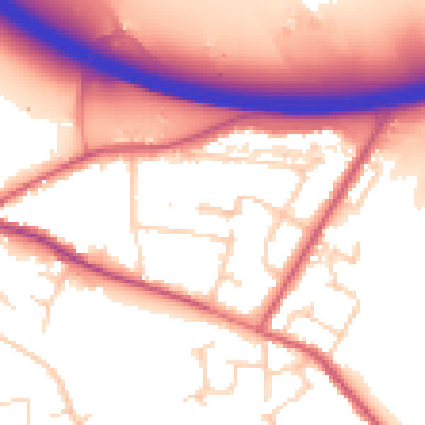 Daytime road noise heatmap for SL3 9NP