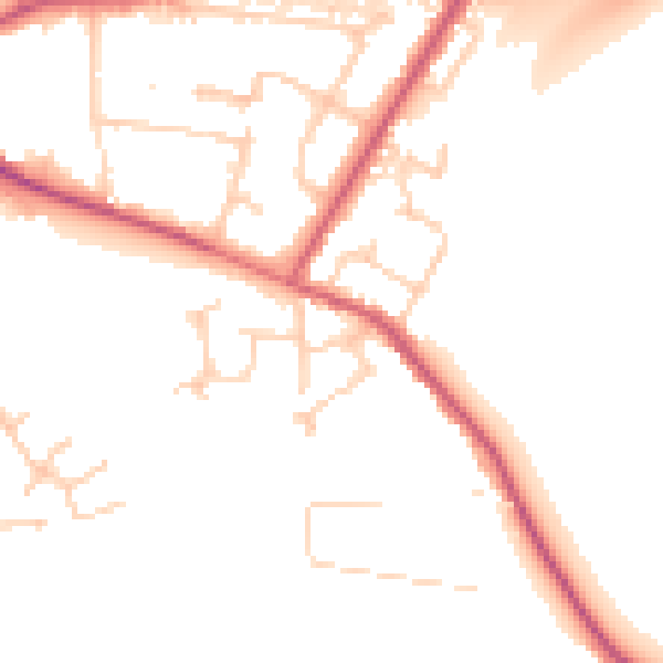 Daytime road noise heatmap for SL3 9QT