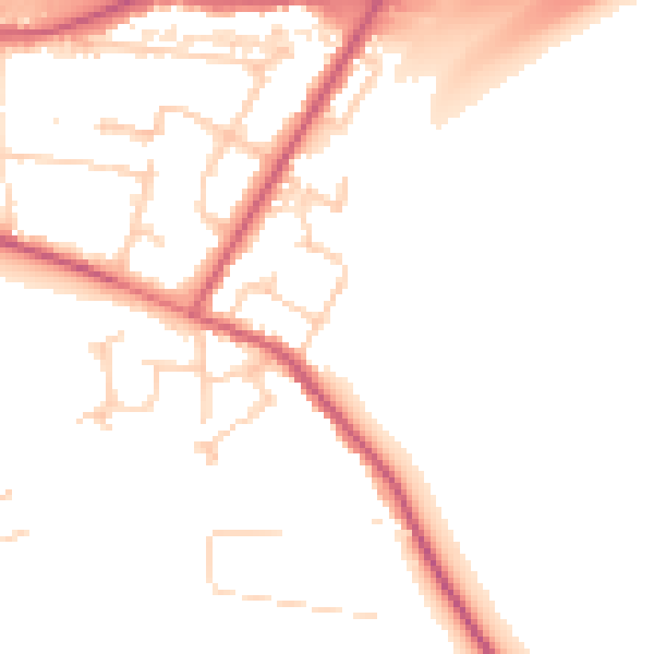 Daytime road noise heatmap for SL3 9RA