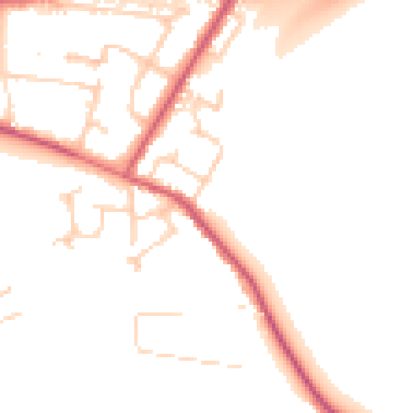 Daytime road noise heatmap for SL3 9RB