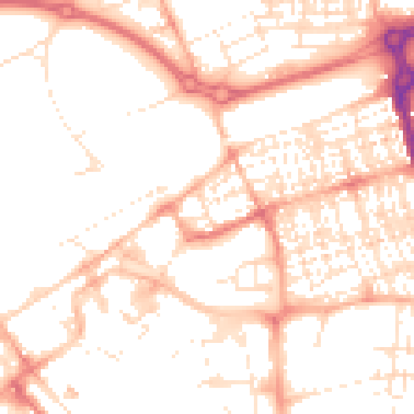 Daytime road noise heatmap for SN1 1AE