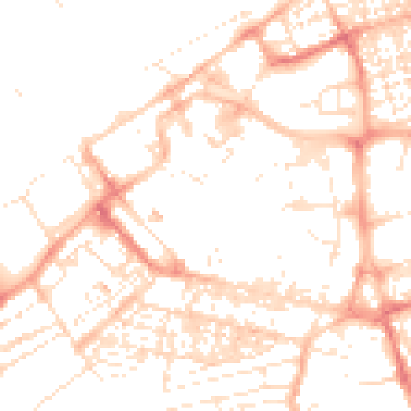Daytime road noise heatmap for SN1 1AG