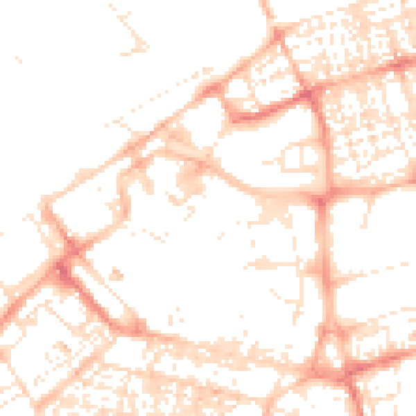 Daytime road noise heatmap for SN1 1BA