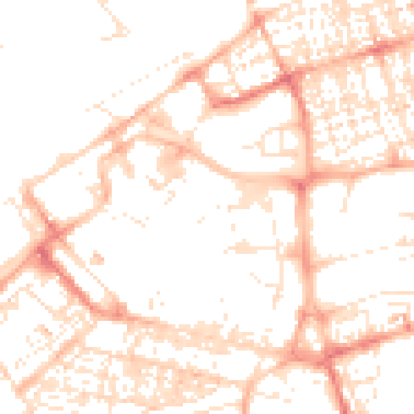 Daytime road noise heatmap for SN1 1BB