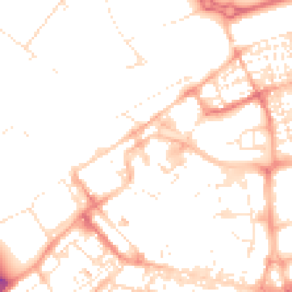 Daytime road noise heatmap for SN1 1BE