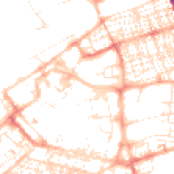 Daytime road noise heatmap for SN1 1BF