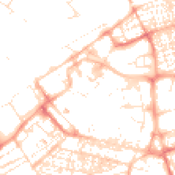 Daytime road noise heatmap for SN1 1BL