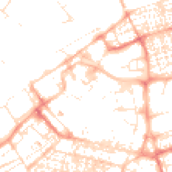 Daytime road noise heatmap for SN1 1BP