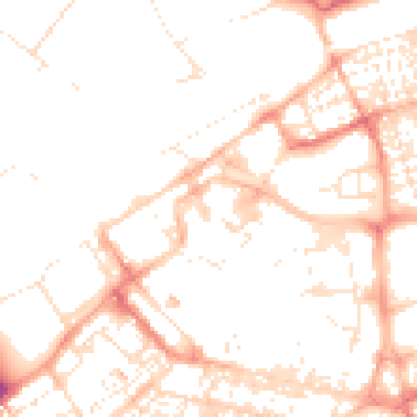 Daytime road noise heatmap for SN1 1BU