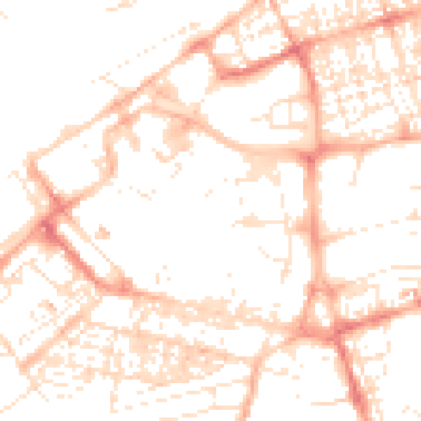 Daytime road noise heatmap for SN1 1JQ