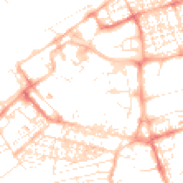 Daytime road noise heatmap for SN1 1JY