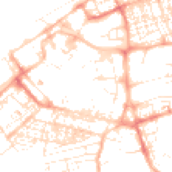 Daytime road noise heatmap for SN1 1LA