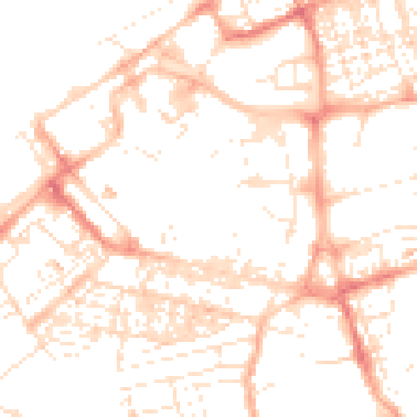 Daytime road noise heatmap for SN1 1LE