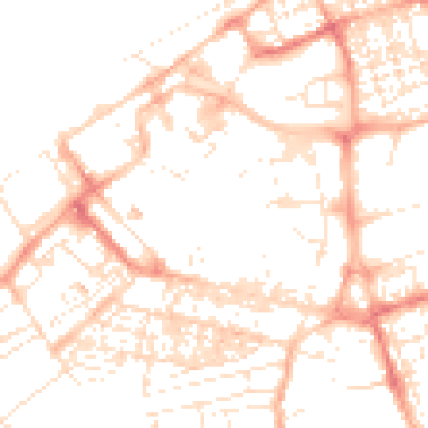 Daytime road noise heatmap for SN1 1LF