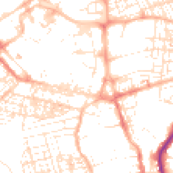 Daytime road noise heatmap for SN1 1PX