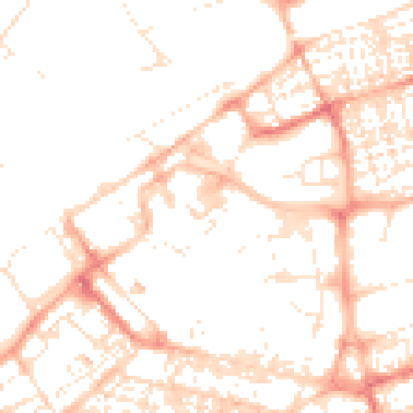Daytime road noise heatmap for SN1 1RT