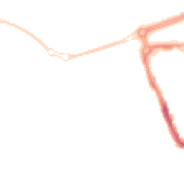 Night-time road noise heatmap for SN1 2BX
