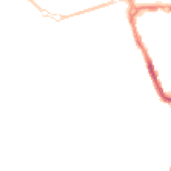 Night-time road noise heatmap for SN1 2DP