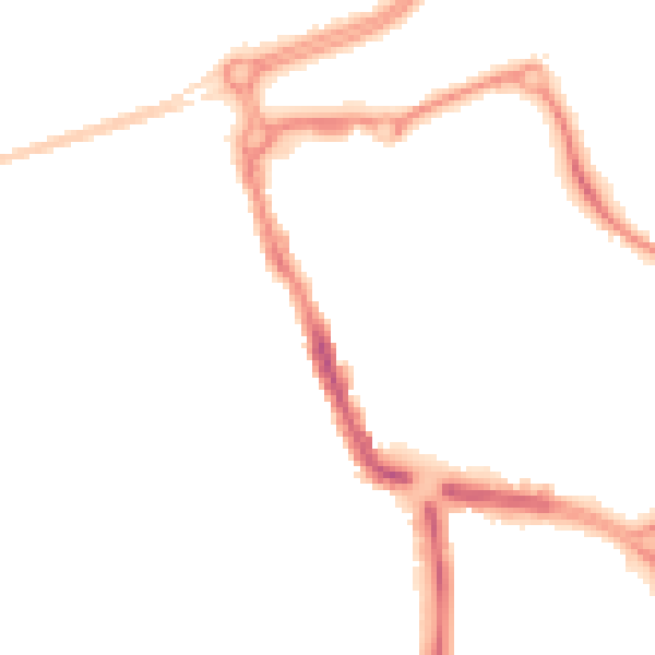 Night-time road noise heatmap for SN1 2EE