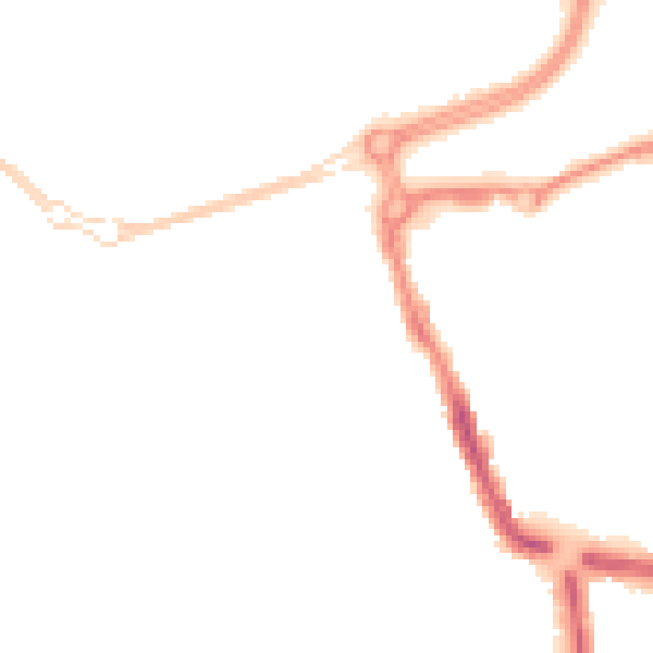 Night-time road noise heatmap for SN1 2EX
