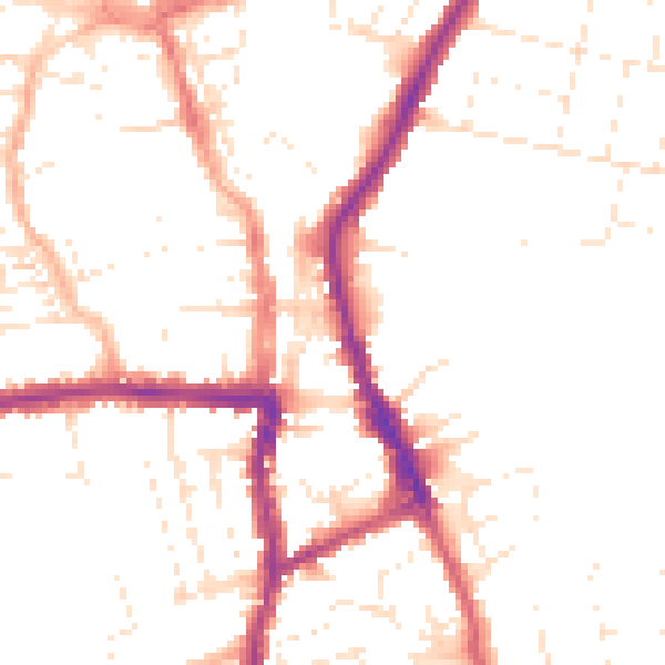 Daytime road noise heatmap for SN1 3HZ