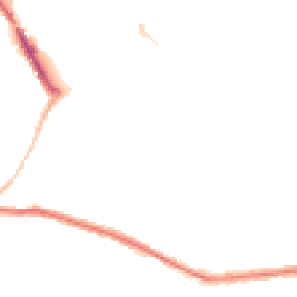 Night-time road noise heatmap for SN1 3PP