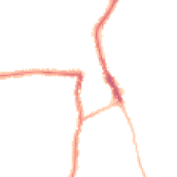 Night-time road noise heatmap for SN1 4BB