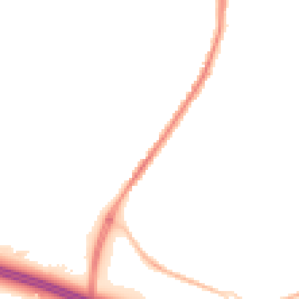 Night-time road noise heatmap for SN1 4DT
