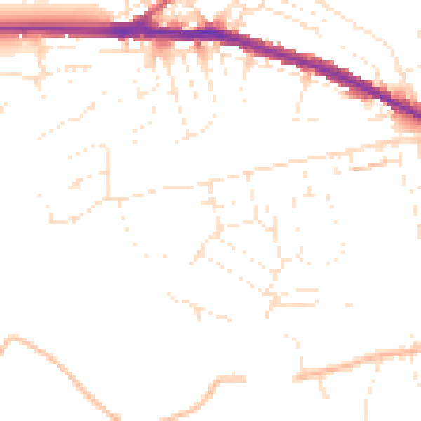 Daytime road noise heatmap for SN1 4GB