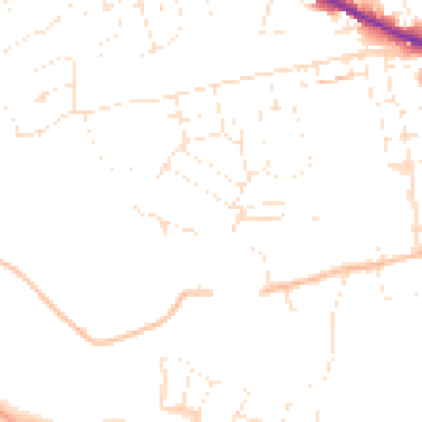 Daytime road noise heatmap for SN1 4GF