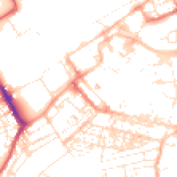 Daytime road noise heatmap for SN1 5AH