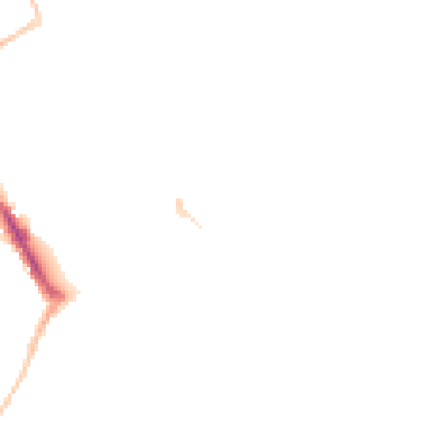 Night-time road noise heatmap for SN1 5AH
