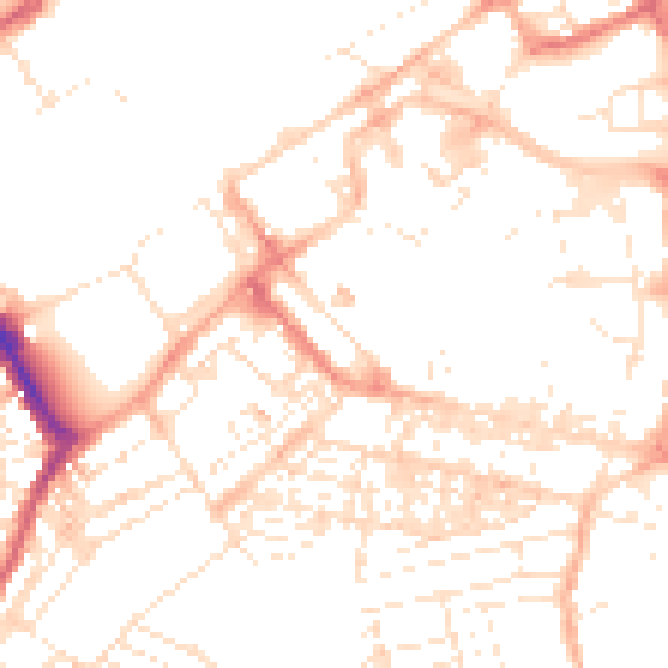 Daytime road noise heatmap for SN1 5AY