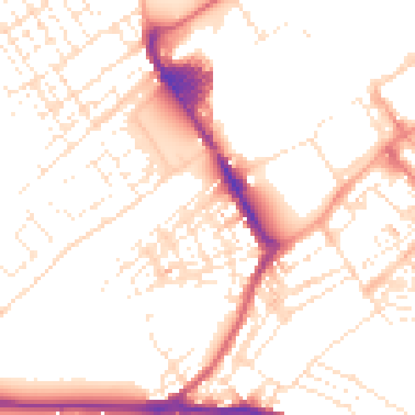 Daytime road noise heatmap for SN1 5EN