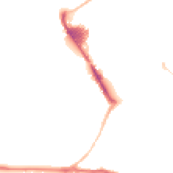 Night-time road noise heatmap for SN1 5EN