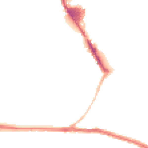 Night-time road noise heatmap for SN1 5EY