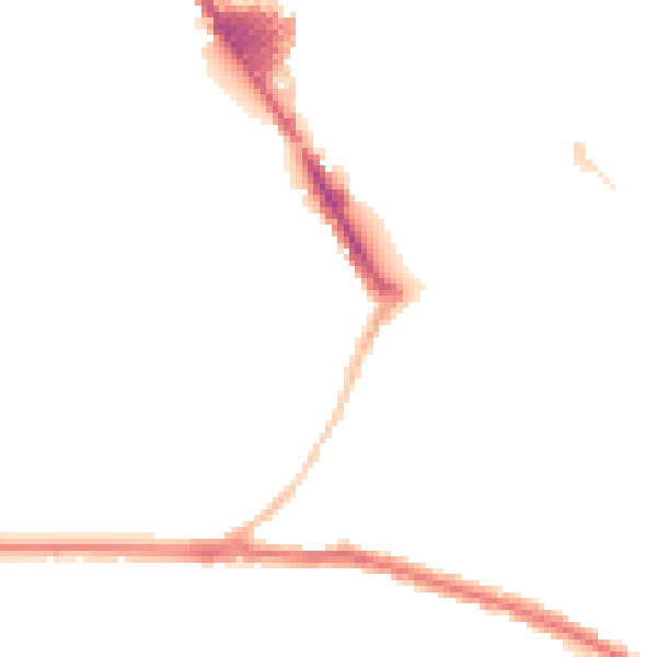 Night-time road noise heatmap for SN1 5HB