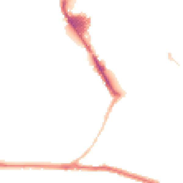 Night-time road noise heatmap for SN1 5HE