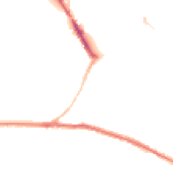 Night-time road noise heatmap for SN1 5HX