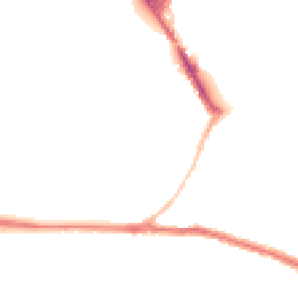 Night-time road noise heatmap for SN1 5JH