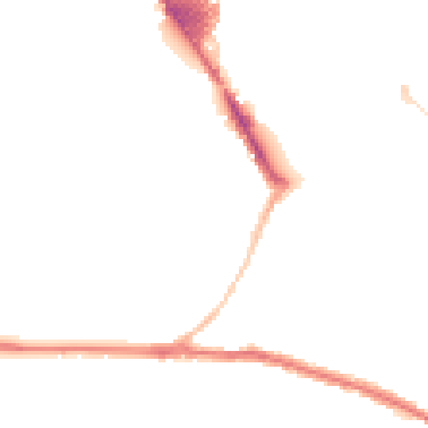 Night-time road noise heatmap for SN1 5JL