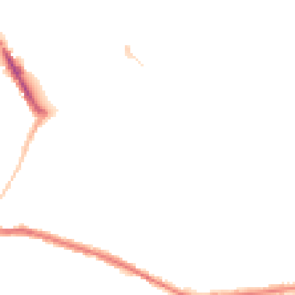 Night-time road noise heatmap for SN1 5LA
