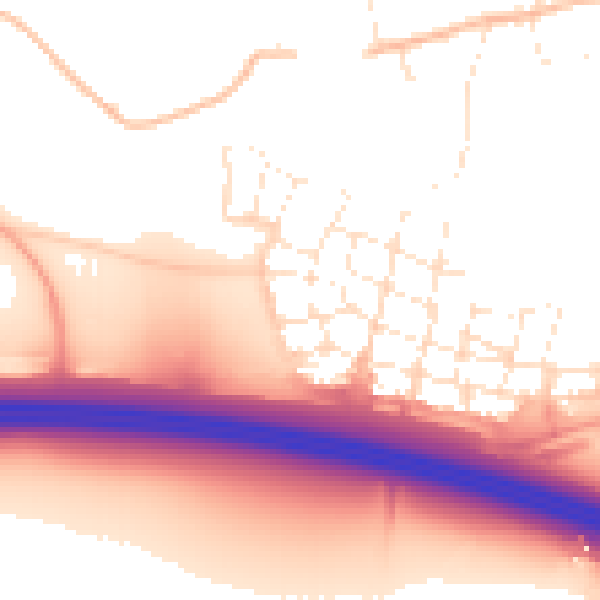 Daytime road noise heatmap for SN1 7AF