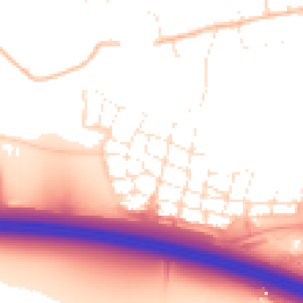 Daytime road noise heatmap for SN1 7AL