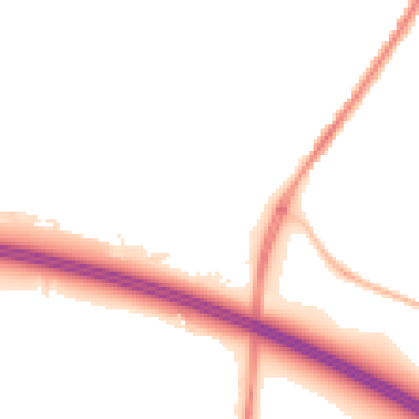 Night-time road noise heatmap for SN1 7AR